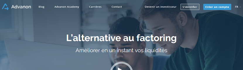 capture ecran du site Advanon