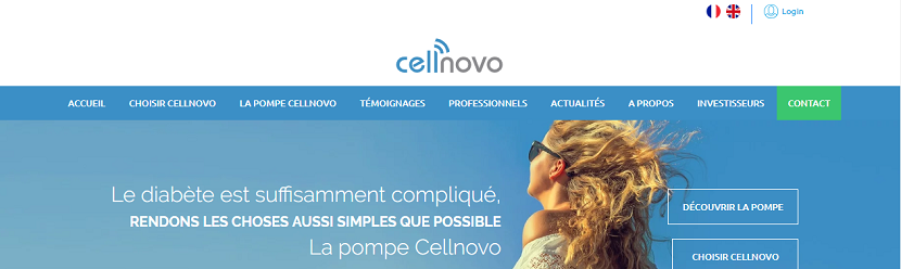 capture ecran site Cellnovo  